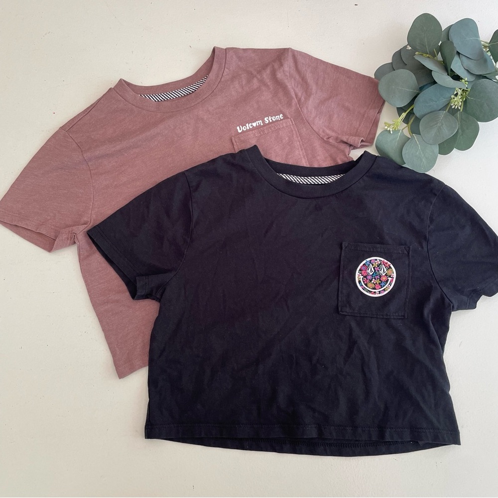 Volcom Short Sleeve Crop Tees Set of 2